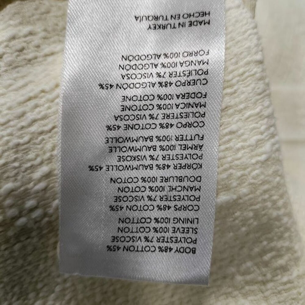 Anthropologie & Black Textured Puff Cream Whimsy Boho Sleeve Blouse L - Picture 13 of 14